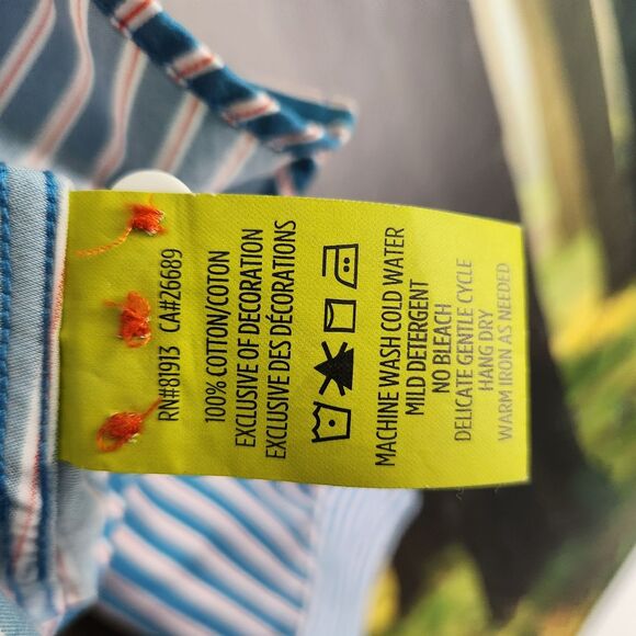 Robert Graham X Blue Striped Tailored Fit Long Sleeve Shirt Men's Size Large - Picture 9 of 10